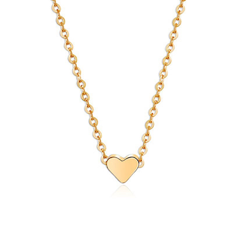 Collar de Amor Doble Cara en Color Oro | Cadena de Clavícula | Joyería para Mujer | Regalo de San Valentín