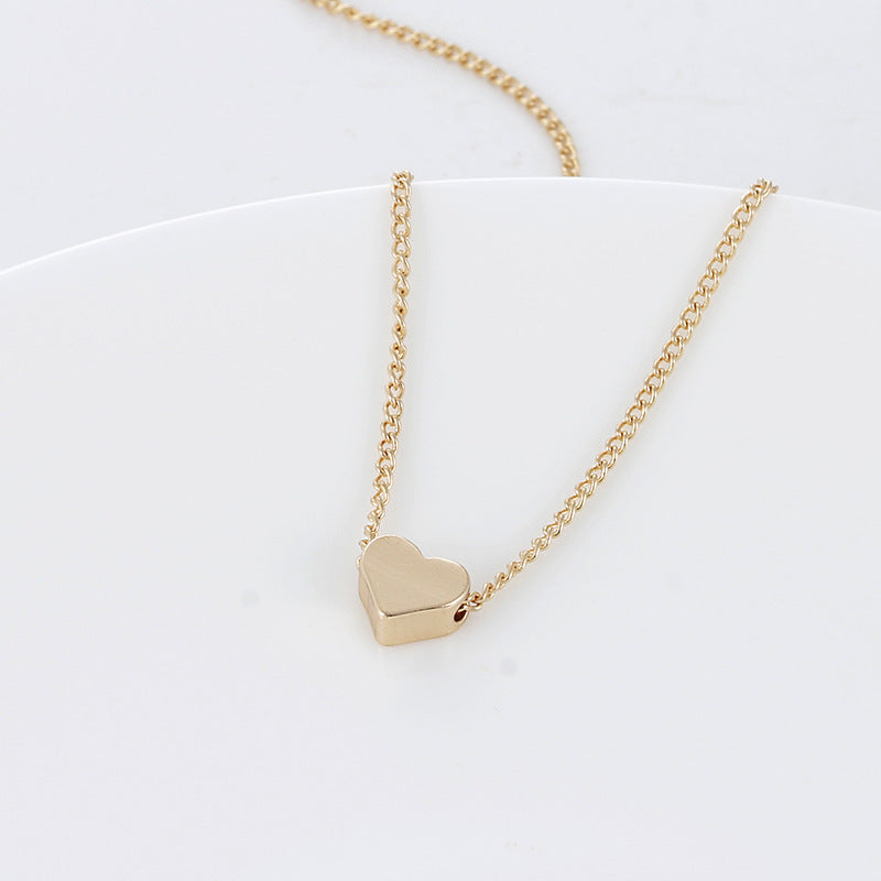 Collar de Amor Doble Cara en Color Oro | Cadena de Clavícula | Joyería para Mujer | Regalo de San Valentín